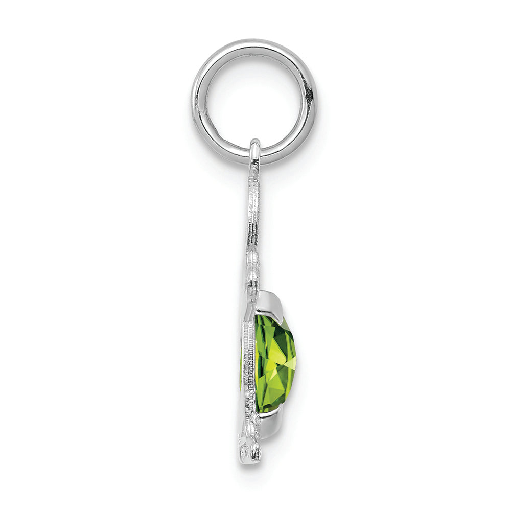 FJC Finejewelers 14k White Gold Boy 6x4 Oval Genuine Peridot August Birthstone Charm
