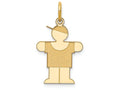 FJC Finejewelers 14k Yellow Gold Kid Boy Arms Sideways Charm 15 x 25mm