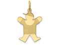 FJC Finejewelers 14k Yellow Gold Kid Boy Jumping Arms Up Charm 15 x 25mm