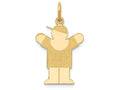 FJC Finejewelers 14k Yellow Gold Kid Boy Arms Up Charm 15 x 25mm