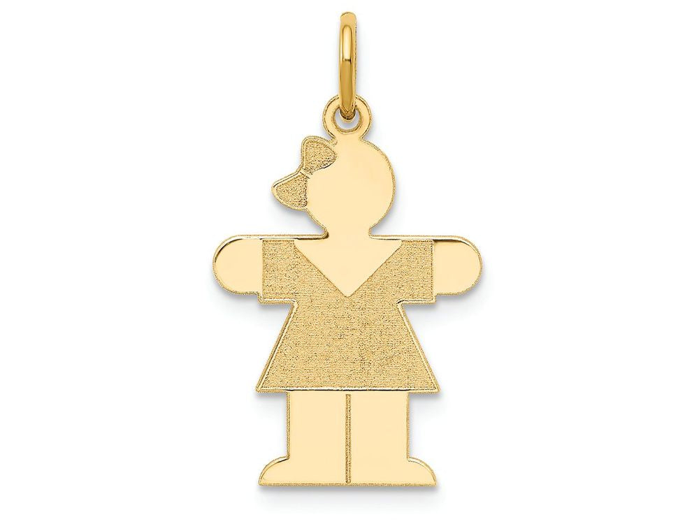 FJC Finejewelers 14k Yellow Gold Kid Girl Arms Sideways Charm 15 x 25mm