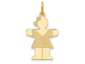 FJC Finejewelers 14k Yellow Gold Kid Girl Arms Sideways Charm 15 x 25mm