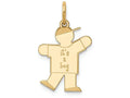 FJC Finejewelers 14k Yellow Gold Kid It's a Boy one Arm Up Charm 15 x 25mm