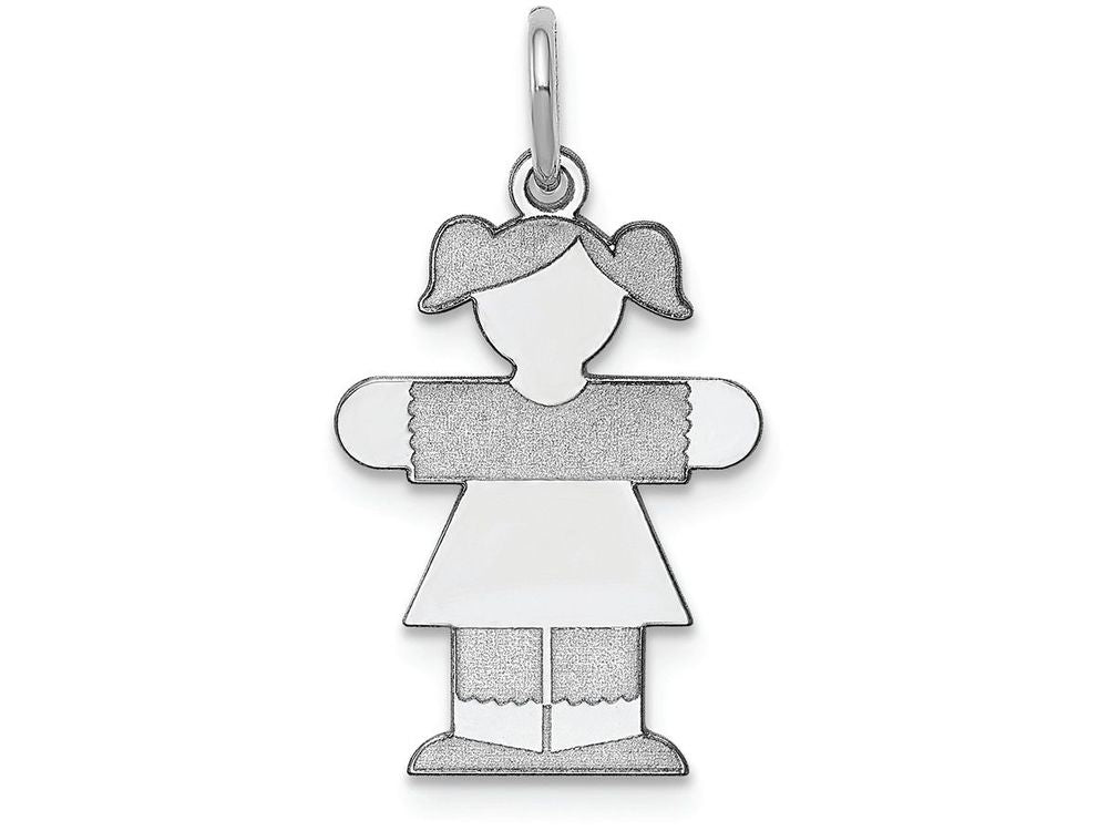 FJC Finejewelers 14k White Gold Kid Charm 15 x 25mm