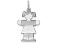 FJC Finejewelers 14k White Gold Kid Charm 15 x 25mm