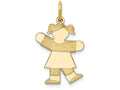 FJC Finejewelers 14k Yellow Gold Kid Girl One Arm up Charm 15 x 25mm