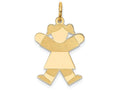 FJC Finejewelers 14k Yellow Gold Kid Charm 15 x 25mm