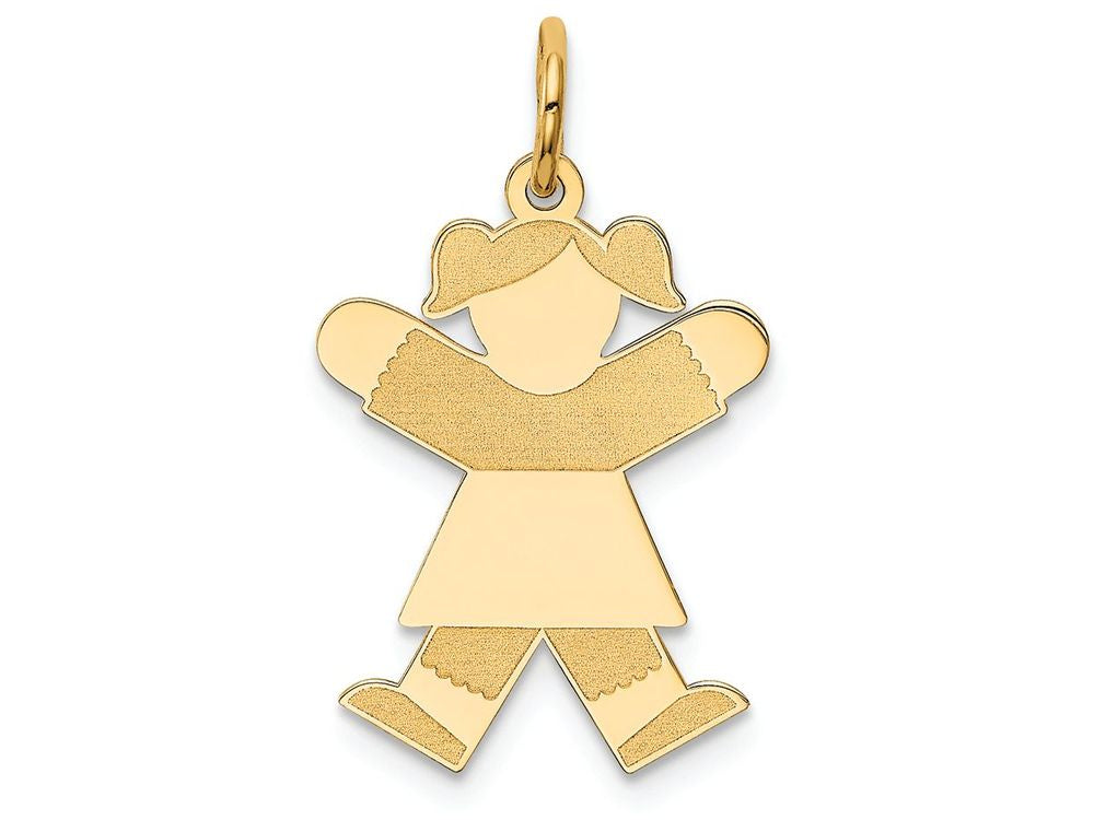FJC Finejewelers 14k Yellow Gold Kid Charm 15 x 25mm
