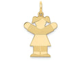 FJC Finejewelers 14k Yellow Gold Kid Girl 2 Arms Up Charm 15 x 25mm