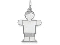 FJC Finejewelers 14k White Gold Kid Charm 15 x 25mm
