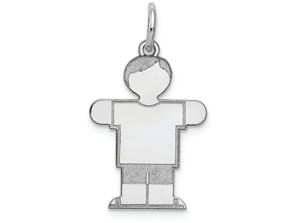 FJC Finejewelers 14k White Gold Kid Charm 15 x 25mm