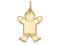 FJC Finejewelers 14k Yellow Gold Kid Charm Boy Jumping 15 x 25mm