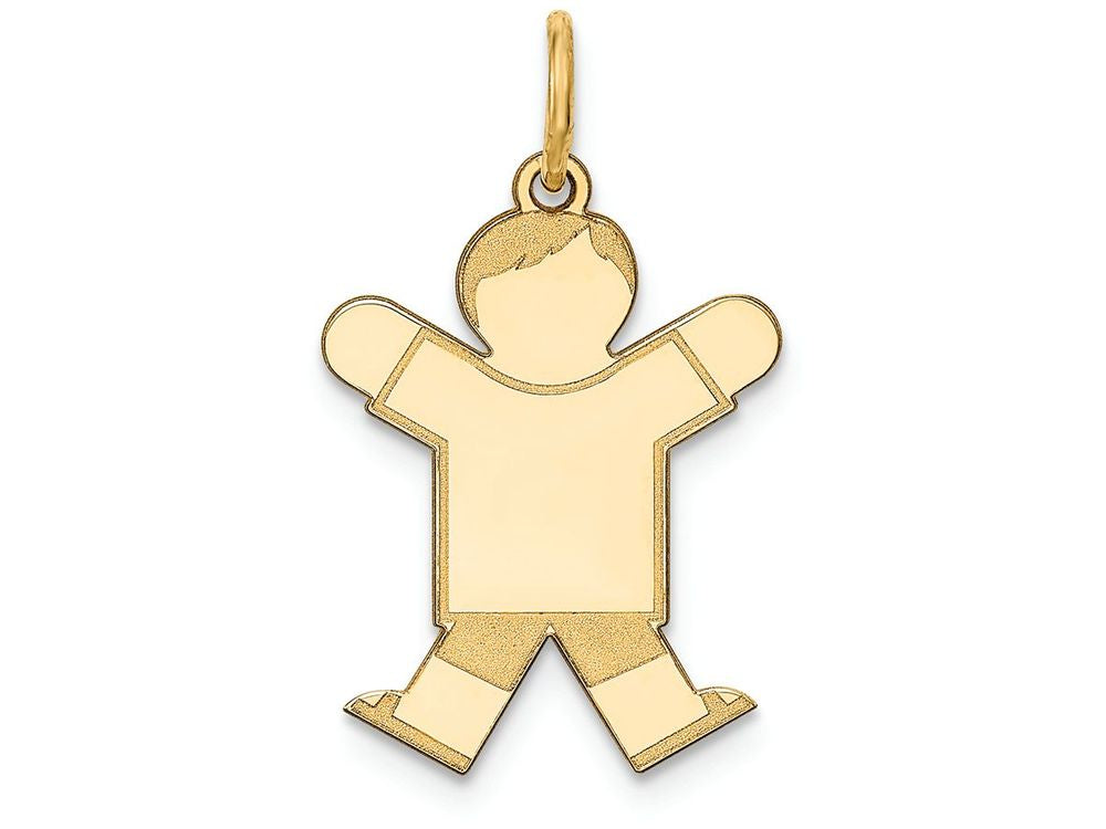 FJC Finejewelers 14k Yellow Gold Kid Charm Boy Jumping 15 x 25mm