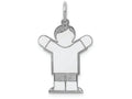 FJC Finejewelers 14k White Gold Boy Kid Charm 15 x 25mm