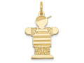 FJC Finejewelers 14k Yellow Gold Kid Boy Stars and Strips Arms Spread Charm 15 x 25mm