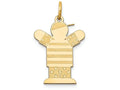 FJC Finejewelers 14k Yellow Gold Kid Themed Boy Stars and Strips Charm 15 x 25mm