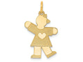 FJC Finejewelers 14k Yellow Gold Kid Charm 15 x 25mm