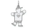 FJC Finejewelers 14k White Gold Kid Charm 15 x 25mm Themed Boy