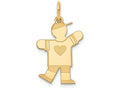 FJC Finejewelers 14k Yellow Gold Kid Charm 15 x 25mm Themed Boy