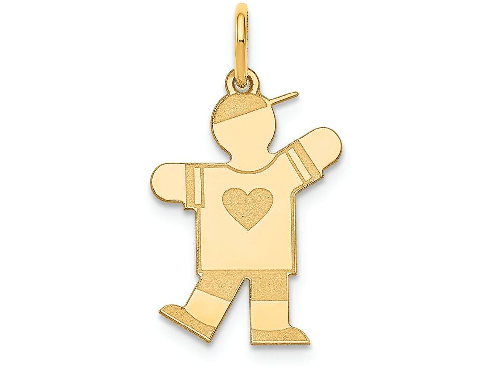 FJC Finejewelers 14k Yellow Gold Kid Charm 15 x 25mm Themed Boy