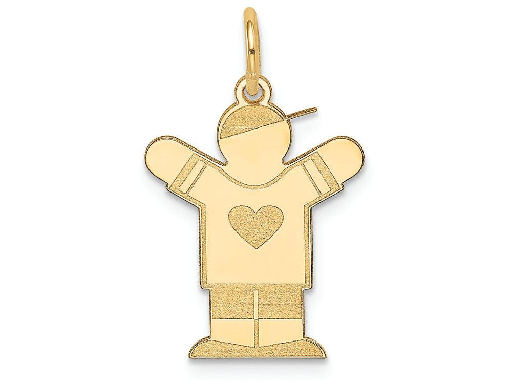FJC Finejewelers 14k Yellow Gold Kid Charm 15 x 25mm Themed Boy