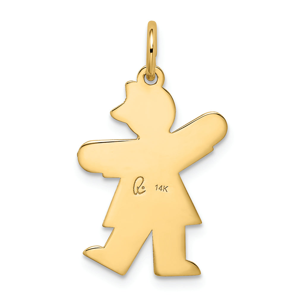 FJC Finejewelers 14k Yellow Gold Themed Kid Girl Charm 15 x 25mm