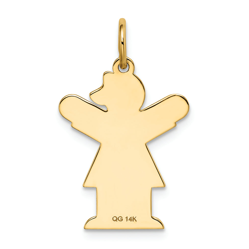 FJC Finejewelers 14k Yellow Gold Kid Girl Charm 15 x 25mm