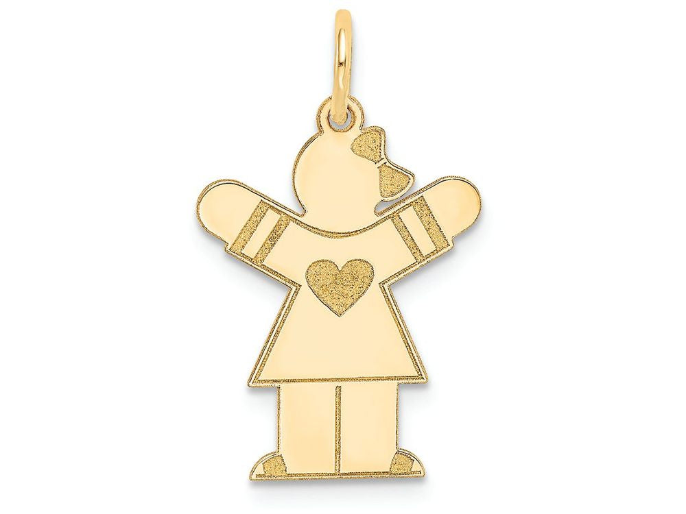 FJC Finejewelers 14k Yellow Gold Kid Girl Charm 15 x 25mm