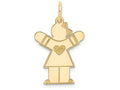 FJC Finejewelers 14k Yellow Gold Kid Girl Charm 15 x 25mm