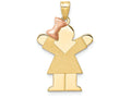 FJC Finejewelers 14k Two-tone Gold Small Girl On Left Engravable Charm