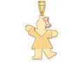 FJC Finejewelers 14k Two-tone Gold Small Girl On Right Engravable Charm