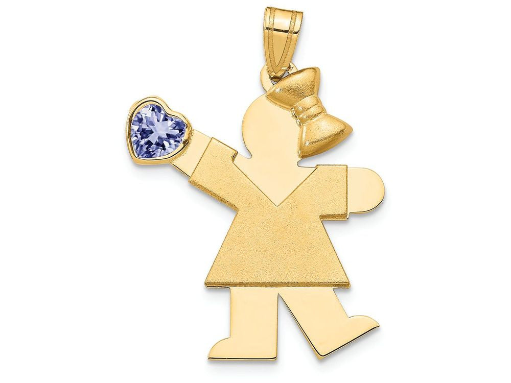 FJC Finejewelers 14k Yellow Gold Girl with CZ June Birth Month Stone Charm