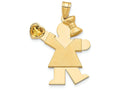 FJC Finejewelers 14k Yellow Gold Girl with CZ November Birth Month Stone Charm