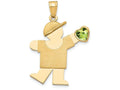 FJC Finejewelers 14k Yellow Gold Boy with CZ August Birth Month Stone Charm