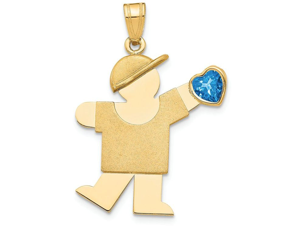 FJC Finejewelers 14k Yellow Gold Boy with CZ December Birth Month Stone Charm
