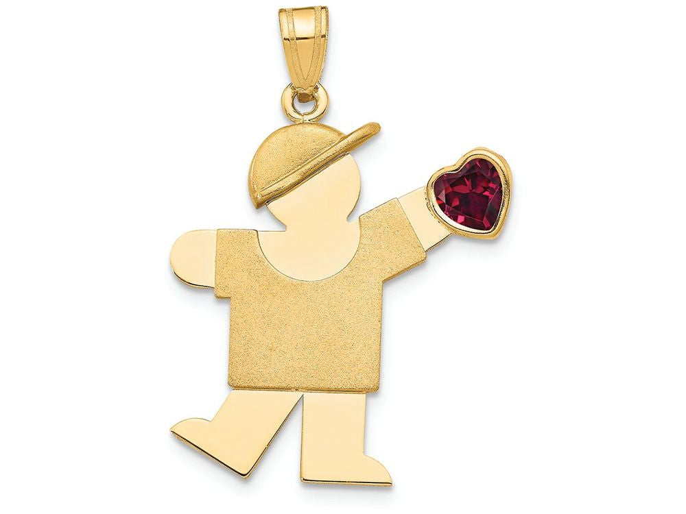 FJC Finejewelers 14k Yellow Gold Boy with CZ January Birth Month Stone Charm
