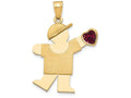 FJC Finejewelers 14k Yellow Gold Boy with CZ January Birth Month Stone Charm