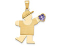 FJC Finejewelers 14k Yellow Gold Boy with CZ June Birth Month Stone Charm