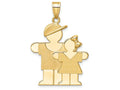 FJC Finejewelers 14k Yellow Gold Big Boy Little Girl Engravable Charm