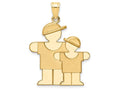 The Kids Big Boy and Little Boy Engraveable Charm / Pendant Necklace