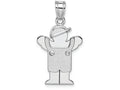 FJC Finejewelers 14k White Gold Small Boy with Hat On Left Engravable Charm 13 x 25mm