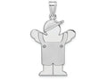 FJC Finejewelers 14k White Gold Medium Boy with Hat On Left Engravable Charm