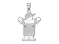 FJC Finejewelers 14k White Gold Medium Boy Engravable Charm Mounting