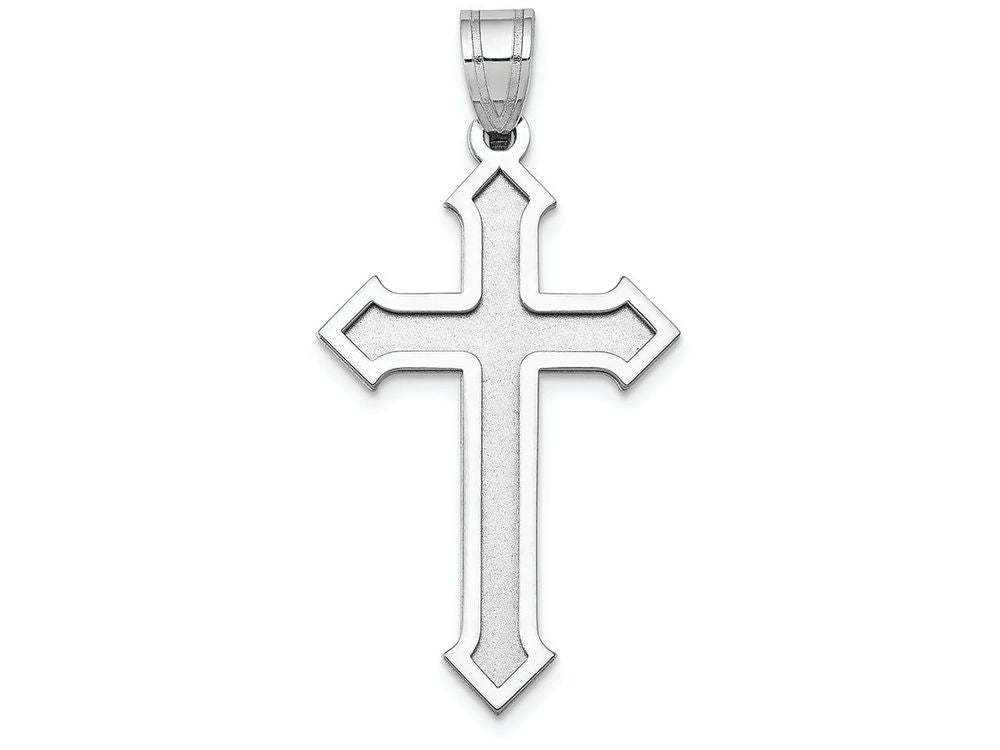 FJC Finejewelers 14k White Gold Passion Cross Charm 19 x 36mm