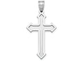 FJC Finejewelers 14k White Gold Passion Cross Charm 19 x 36mm