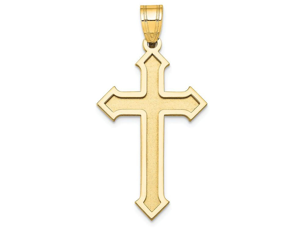 FJC Finejewelers 14k Yellow Gold Passion Cross Charm 19 x 36mm