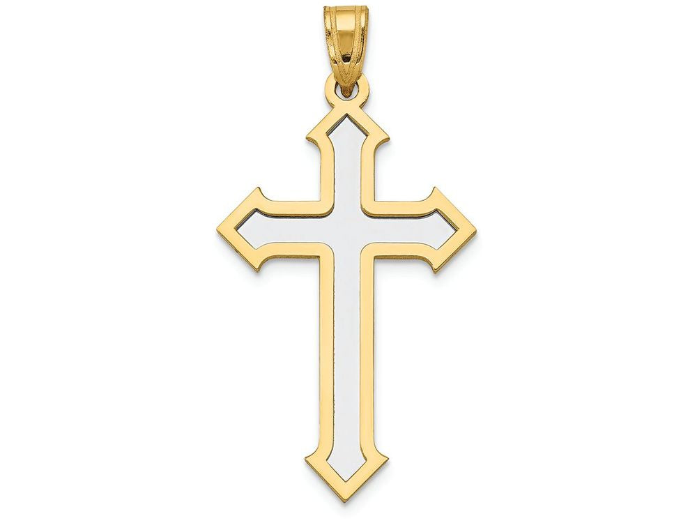 FJC Finejewelers 14k Two-tone Gold Passion Cross Charm