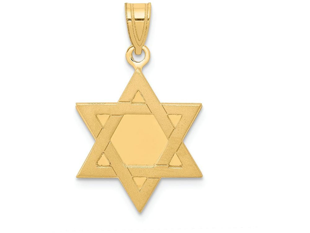 FJC Finejewelers 14k Yellow Gold Star Of David Charm 16 x 25mm