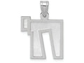 FJC Finejewelers 14k White Gold Solid Satin Chai Charm
