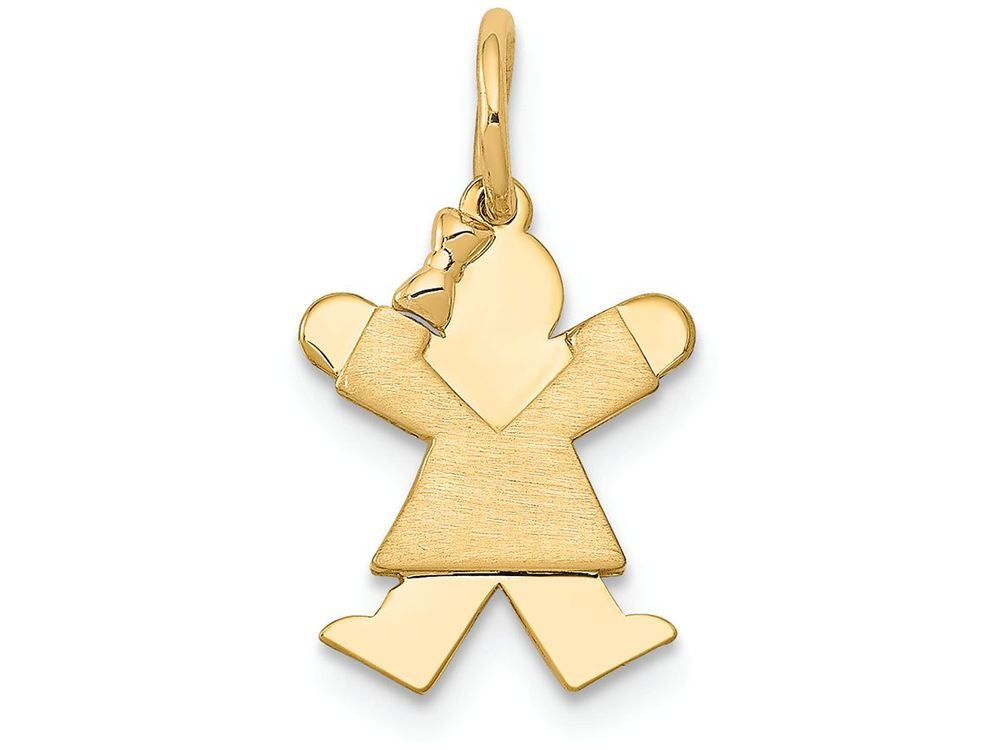 FJC Finejewelers 14k Yellow Gold Mini Girl Charm 9 x 18mm